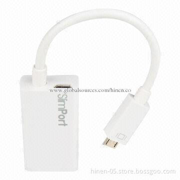 SlimPort to HDMI Adapter, Connect Your Notebook and Mobile Phone, Supports Stereo (3D) Video Input